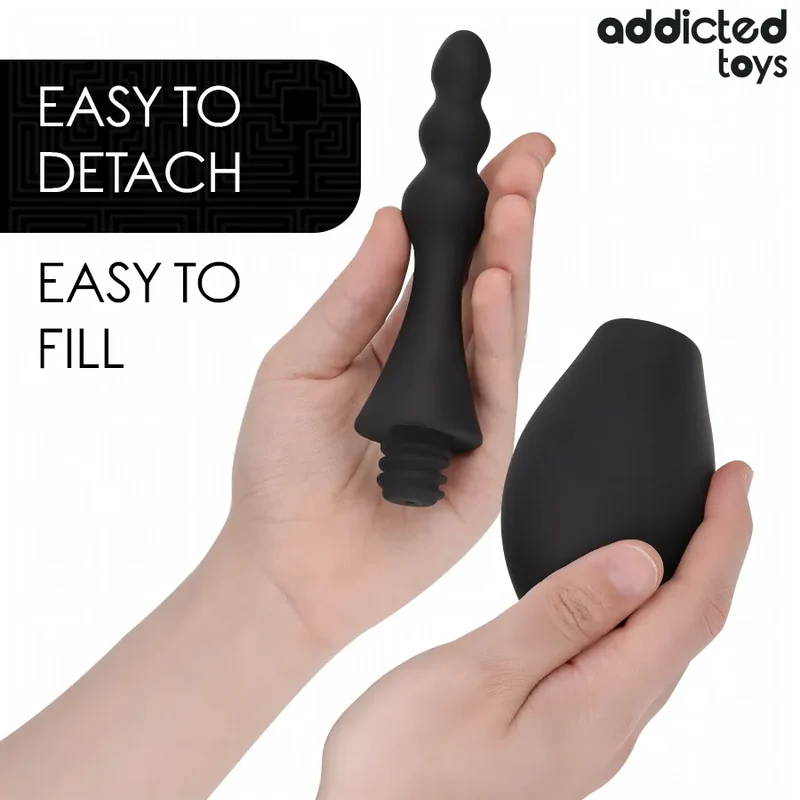 Nettoyeur Voyage Silicone Haute Qualité Hygiène Intime Discret Sécurisé Portable Compact Noir 160ml Ergonomique Bulbée Conique Sphérique Doux