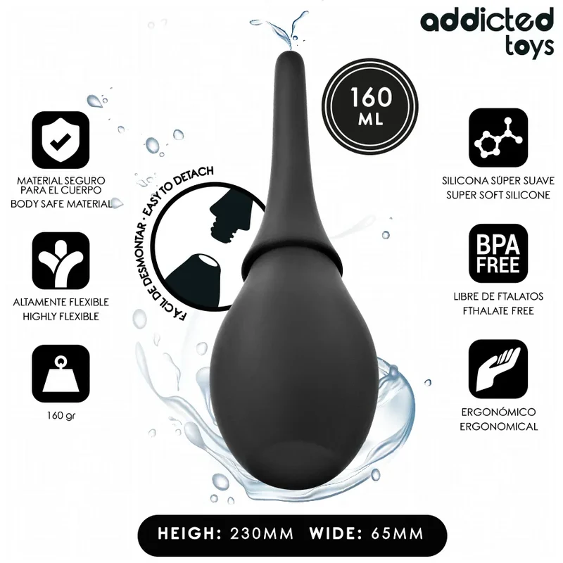 Nettoyeur de voyage Addicted Toys - Solution hygiénique portable pour sextoys - Design ergonomique - Matériaux sûrs - Usage discret