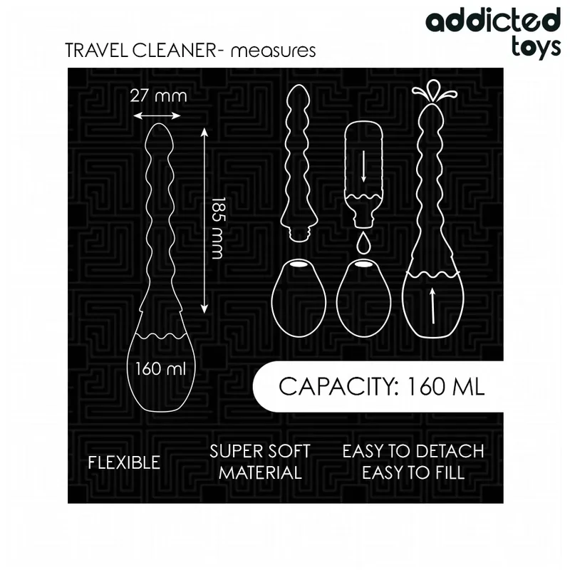 Nettoyant De Voyage Intime Silicium Haute Qualité Addicted Toys Économique Portable Hygiène Personnelle Design Érgonomique Usage Quotidien Voyage