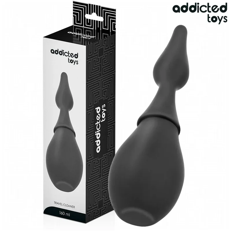 Nettoyeur De Voyage Addicted Toys - Douche Anale Silicone Portable 160ml Étanche Design Érgonomique Hygiène Intime Discrète