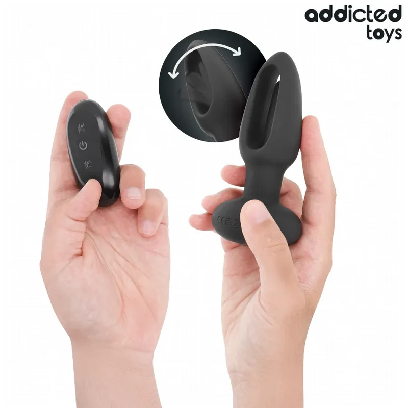 Plug anal innovant Addicted Toys langue vibrante télécommande sans fil silicone hypoallergénique stimulation intime couple plaisir intensifié