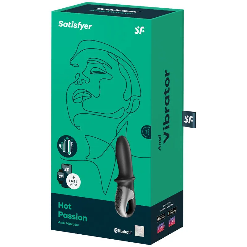 Vibrateur anal chauffant Hot Passion Satisfyer application i OS Android stimulation prostate silicone doux unisexe