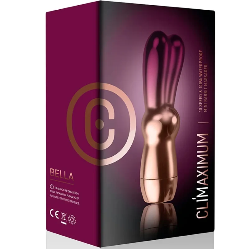 Vibrateur Bullet Bella Bunny de Climaximum, 10 vitesses, design ergonomique, étanche, discret, sextoy pour femmes, couple, stimulation intime