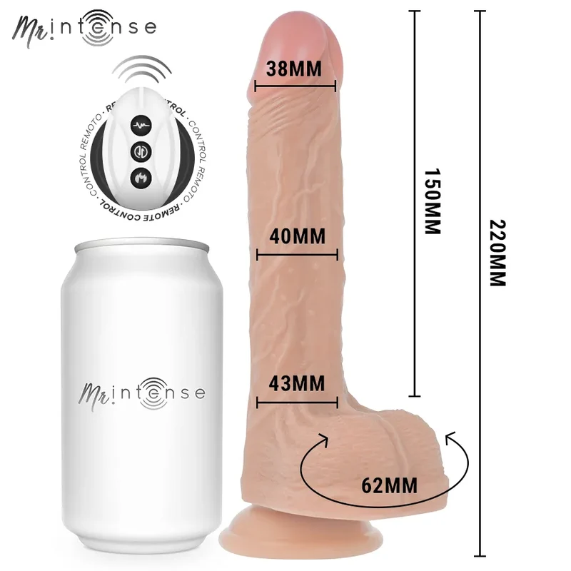 Godemichet réaliste télécommandé MR INTENSE Baldwin stimulation intense up and down 22 cm silicone médical安全 sextoy pour femmes et couples
