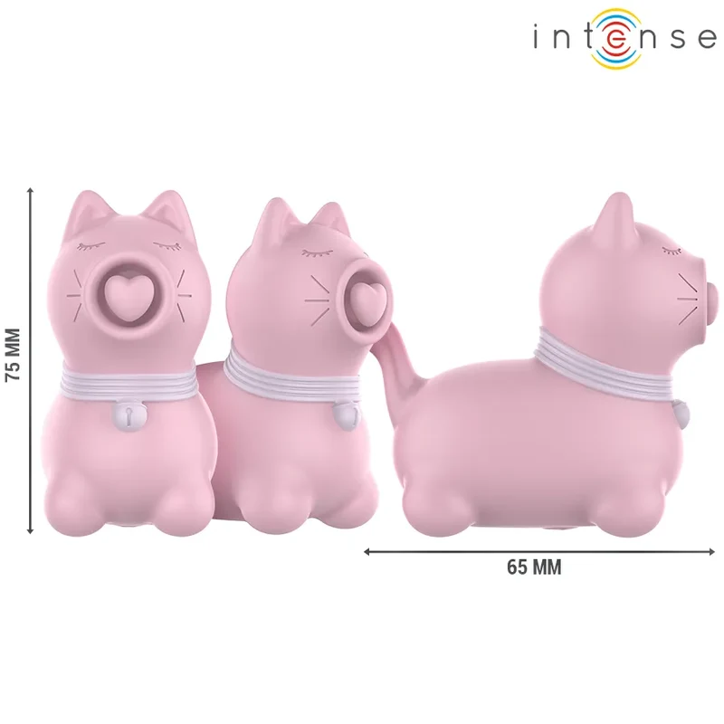 Stimulateur de langue effet pulsation design chat Marie Pink silicone doux sextoy clitoridien intime couple plaisir intense
