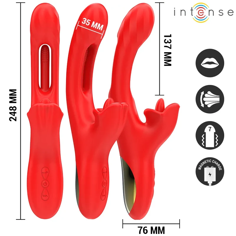 Vibromasseur multifonction Jessica stimulation clitoridienne G-spot vibration rotative 7 modes silicone médical grade couple Erotik