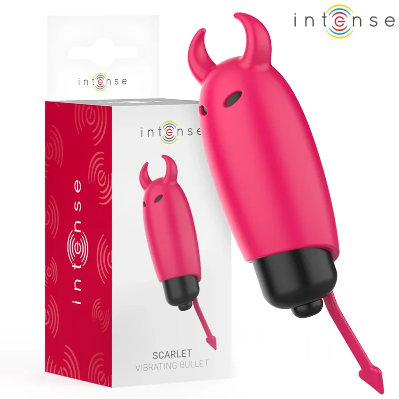 Vibrateur écarlate Red Demon, silicone premium, stimulation externe, design ludique, usage privé ou couple, ABS, portable, discret