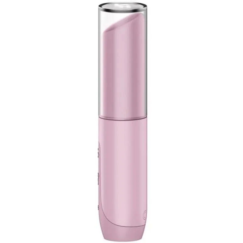 Stimulateur clitoridien par succion discret Satisfyer Secret Kiss Wave Rose, format voyage,_USB rechargeable, 3 vitesses, 10 modes, silicone médical, capuchon transparent