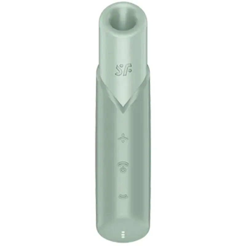 Stimulateur clitoridien Satisfyer Naughty Kiss Wave aigue-marine, sextoy discret, silicone doux, 3 vitesses, 10 modes, rechargeable USB-C