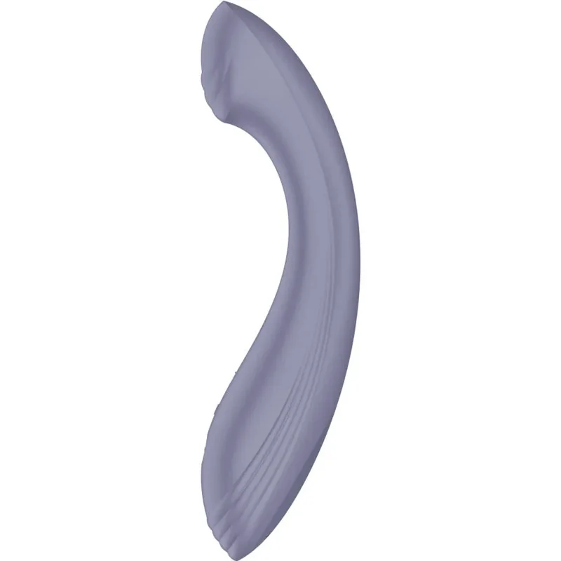 Satisfyer vibrateur stimulateur pointG silicone rechargeable ergonomique incurvé strié lisse compact discret violet pastel étanche hypoallergénique silencieux cinquante modes personnalisable