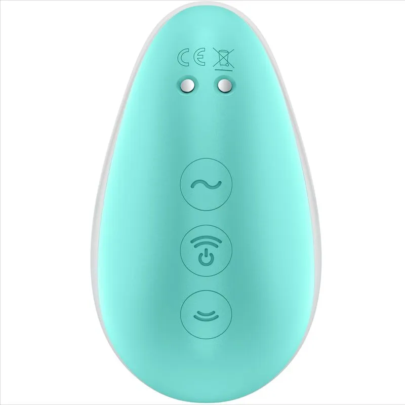 Stimulateur clitoridien sans contact Satisfyer Pixie Dust Blue Air Pulse 11 programmes silicone médical hypoallergénique discret pour femmes et couples