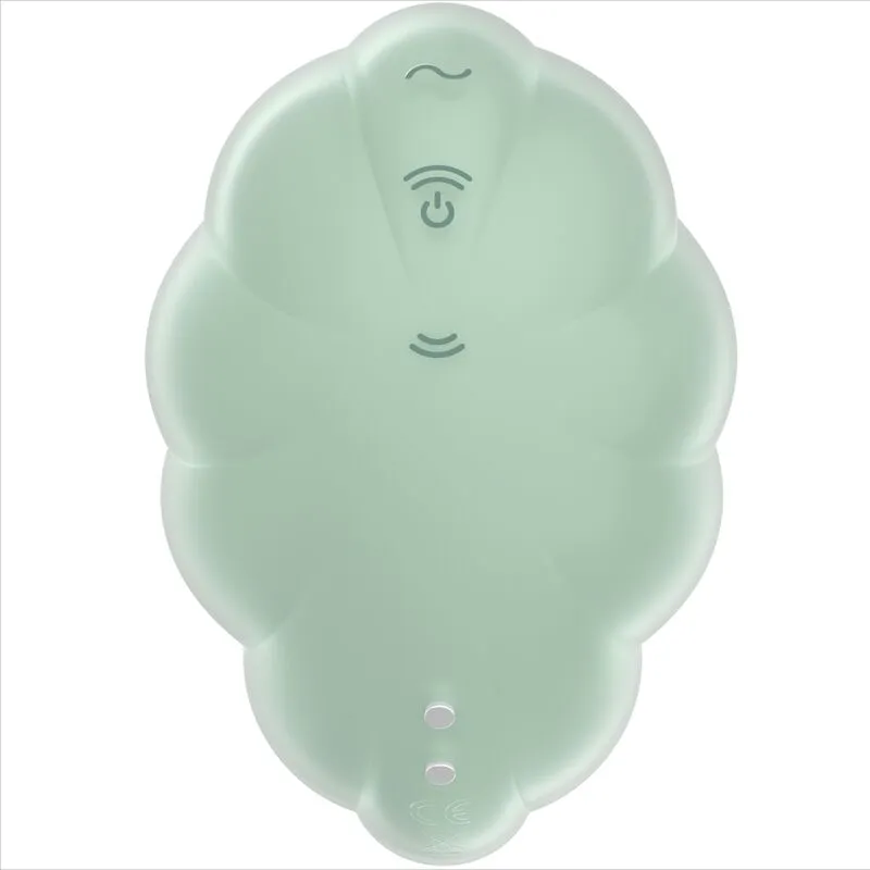 Vibromasseur Satisfyer Cloud Dancer Air Pulse Vert Silicone Doux Design Nuage Romantique Intimité Sécurité Discrétion Femme Couple