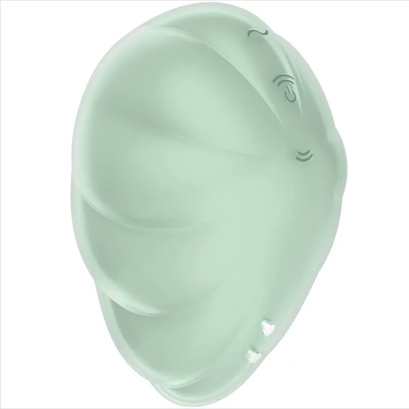 Vibromasseur Satisfyer Cloud Dancer Air Pulse Vert Silicone Doux Design Nuage Romantique Intimité Sécurité Discrétion Femme Couple