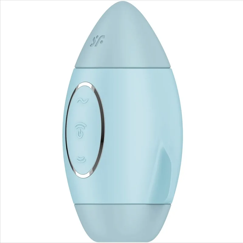 Satisfyer Mission Control bleu petit vibromasseur double impulsion stimulation clitoridienne plaisir personnel silicone médical grade bien-être intime orgasmes intenses
