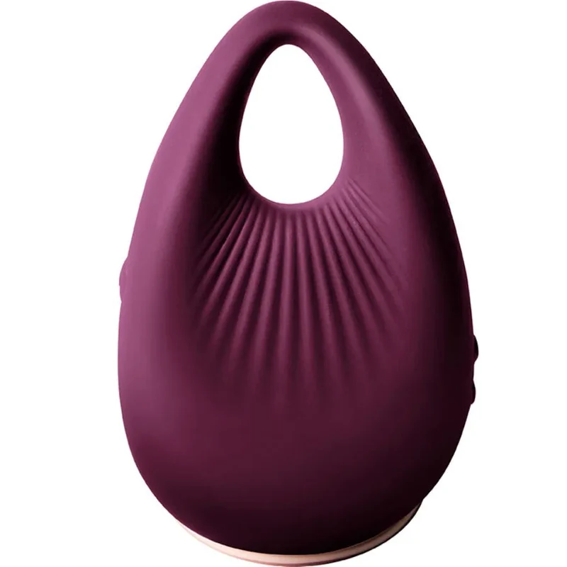 Vibrateur doigt coaxial silicone médical hypoallergénique rechargeable magnétique compact discret silencieux ergonomique texturé multivitesses stimulation intime couple design élégant violet