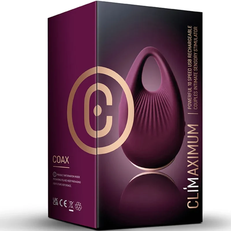 Vibrateur doigt coaxial silicone médical hypoallergénique rechargeable magnétique compact discret silencieux ergonomique texturé multivitesses stimulation intime couple design élégant violet