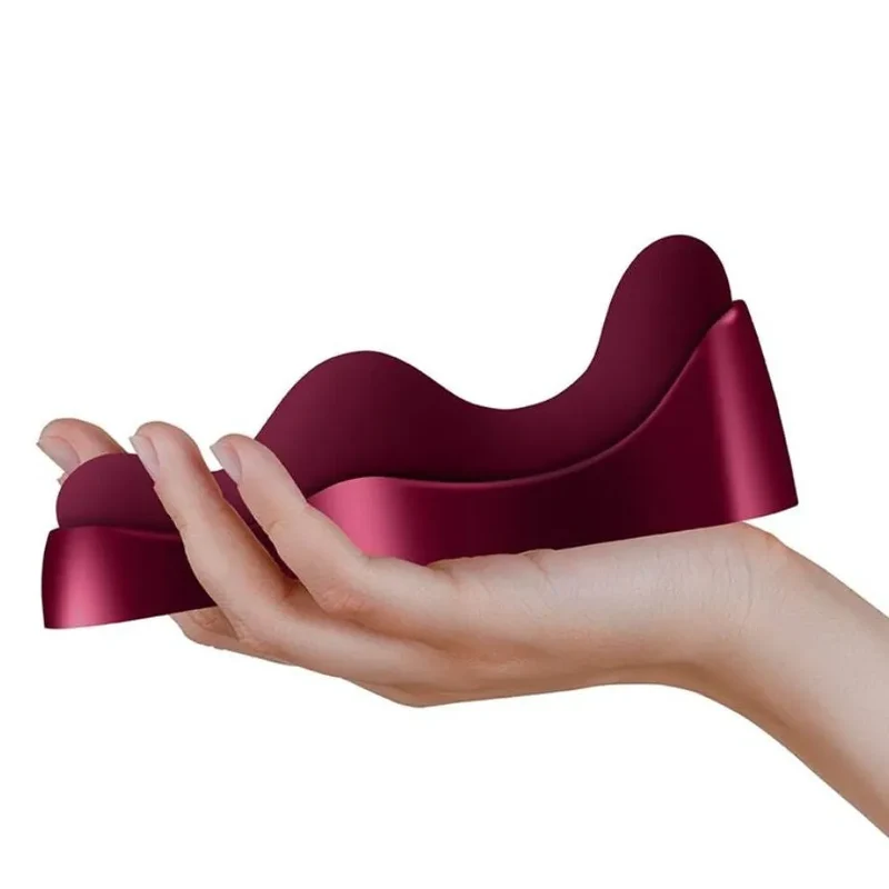 vibromasseur sans fil stimulation externe interne silicone médical hypoallergénique ergonomique courbé ondulé rechargeable discret bordeaux polyvalent