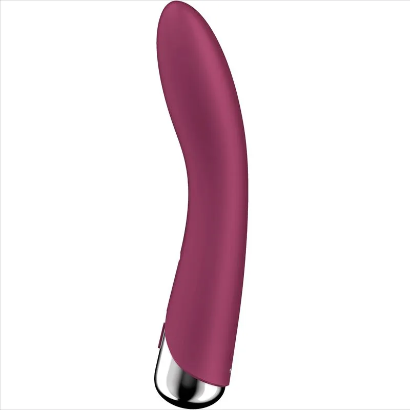 Vibromasseur rotatif pour G-spot Satisfyer Spinning Vibe 1 stimulation intense silicone médical grade hypoallergénique rechargeable silence discret rouge