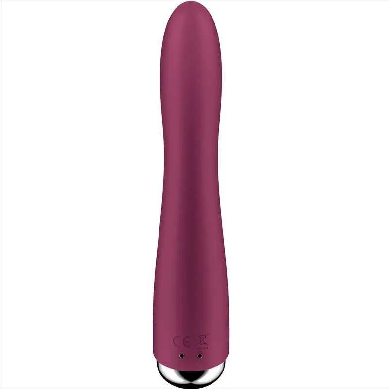 Vibromasseur rotatif pour G-spot Satisfyer Spinning Vibe 1 stimulation intense silicone médical grade hypoallergénique rechargeable silence discret rouge