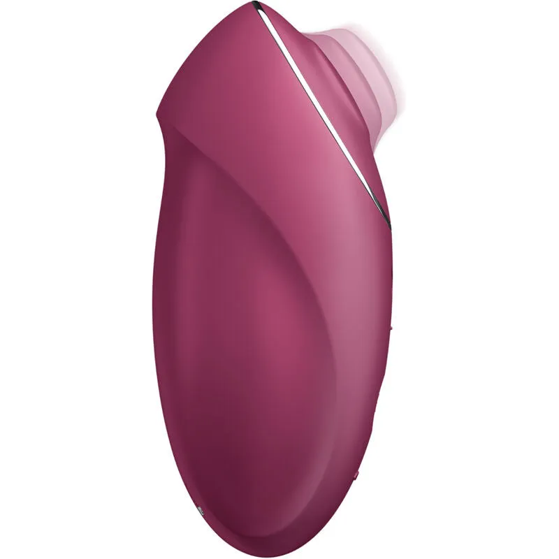 Vibromasseur Satisfyer Tap & Climax 1 Rouge stimulation clitoridienne tapping multi-vitesses silicone hypoallergénique rechargeable discrétion