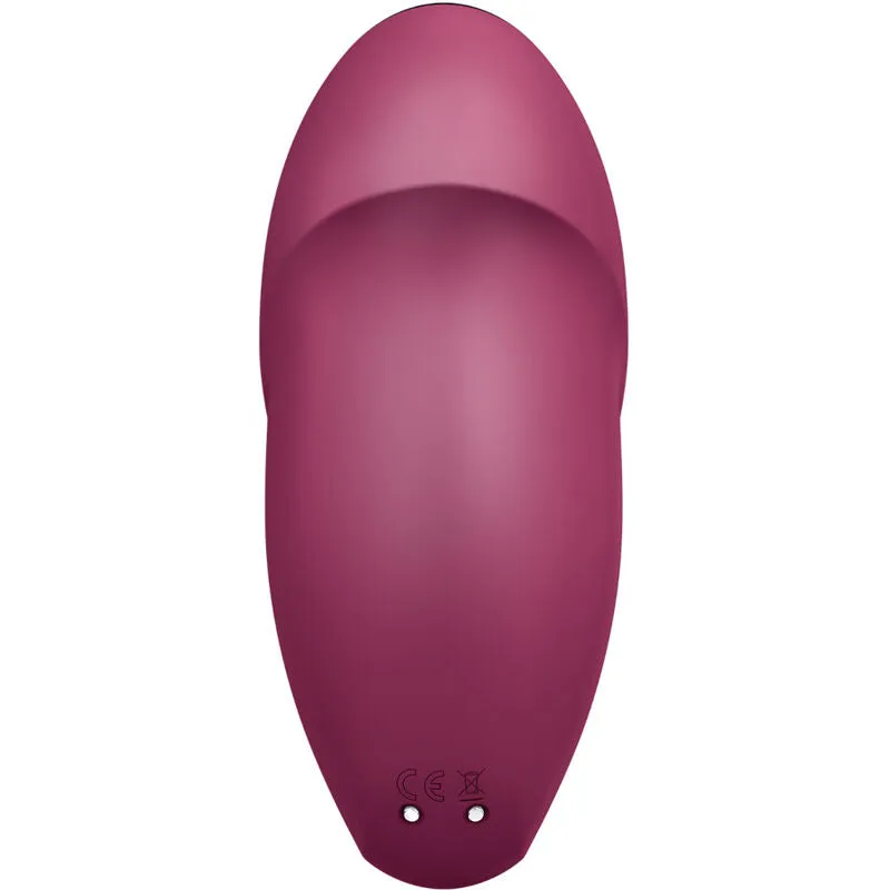 Vibromasseur Satisfyer Tap & Climax 1 Rouge stimulation clitoridienne tapping multi-vitesses silicone hypoallergénique rechargeable discrétion