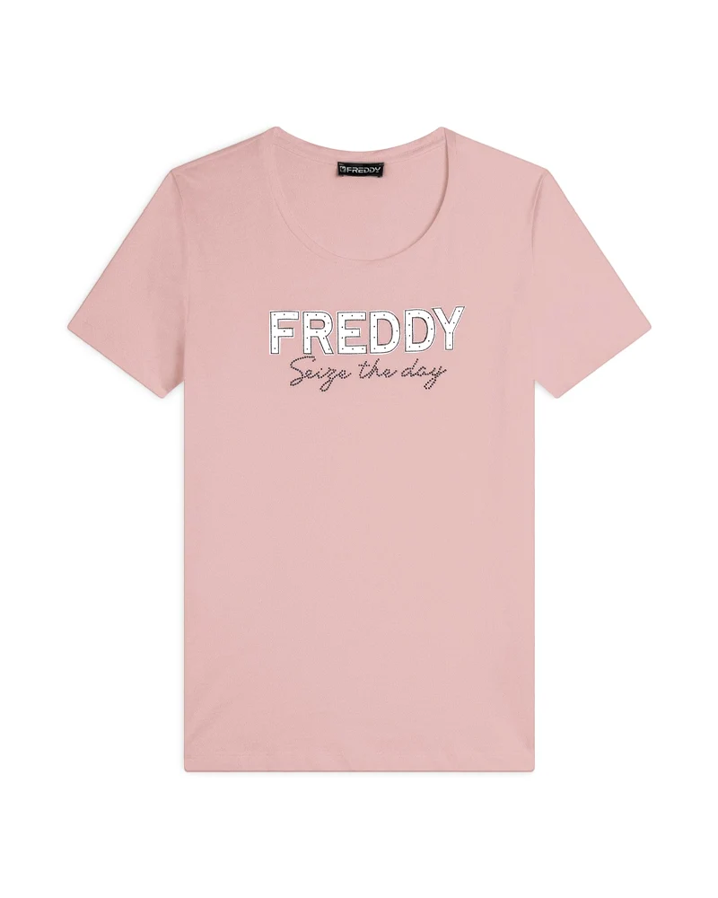 T-shirt Donna College Strass