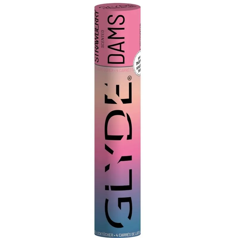 Sheer Glyde Dams Laminas Latex Sexe Oral Fraise Protection Hygiène Intime Sécurité Sexe Oral Vaginal Anale