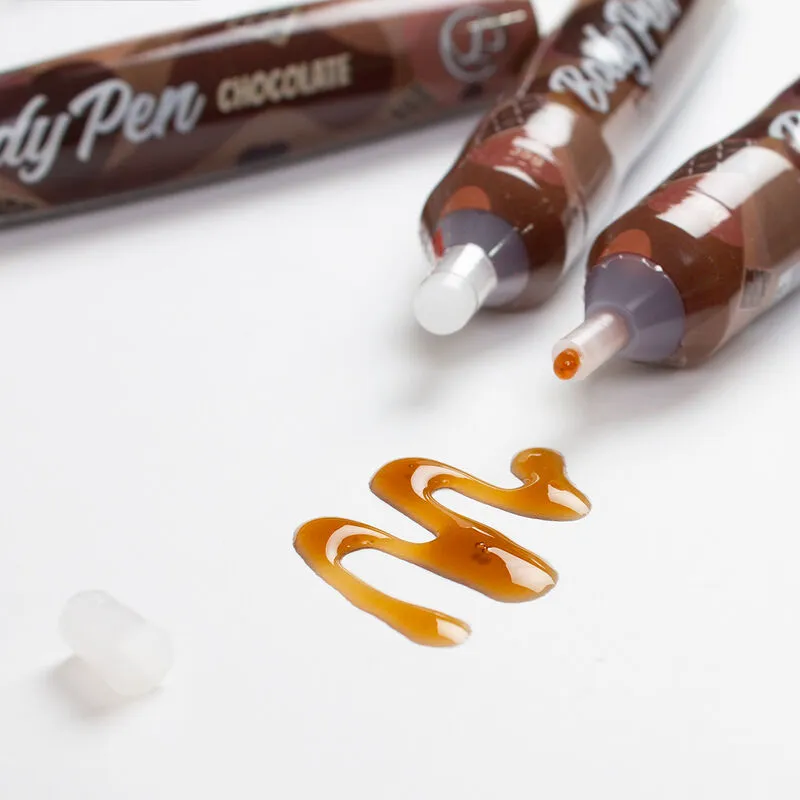 stylo corps chocolat comestible peinture dessin sensoriel érotique sensuel intime couple portable discret maniable rétractable gourmand