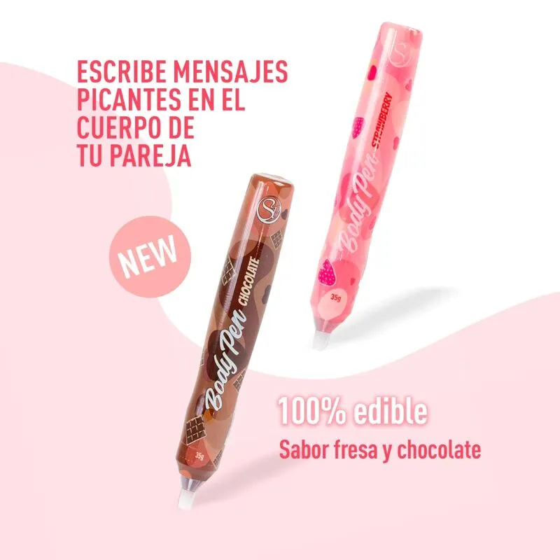 stylo corps secret fraise aromatisé ludique ergonomique rose motifs cœurs lisse plastique hygiénique applicateur pointu précis généreux 35g discret romantique