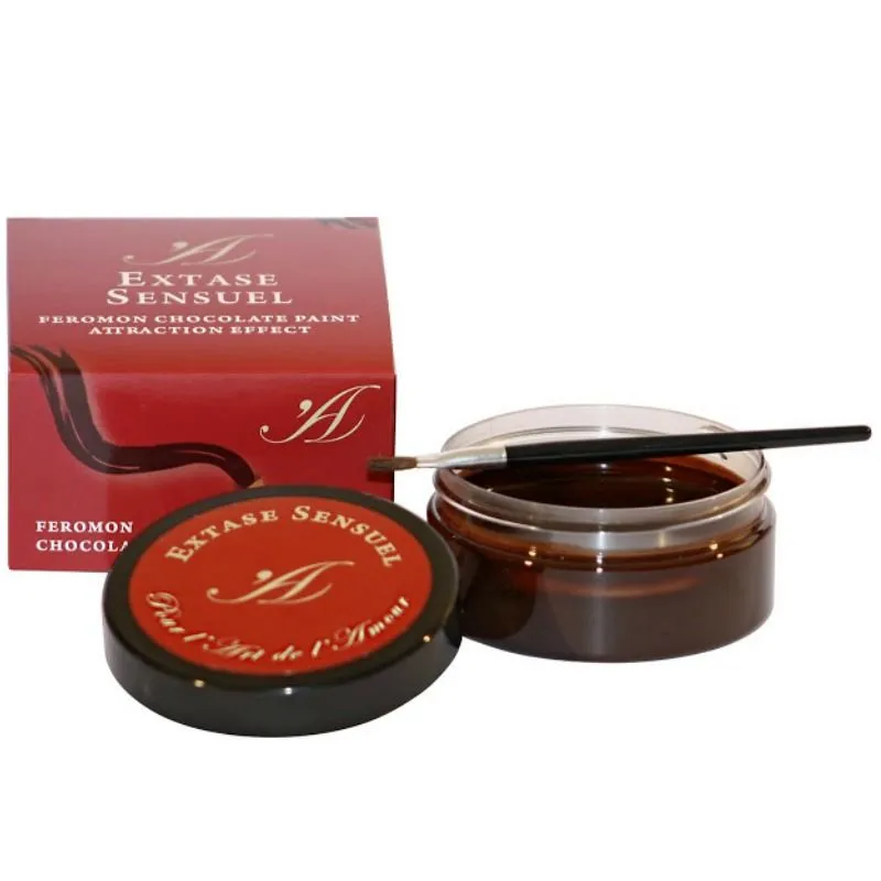 Peinture corporelle chocolat aphrodisiaque intime comestible 50ml édition limitée applicateur fin texture onctueuse hypoallergénique cadeau romantique couples