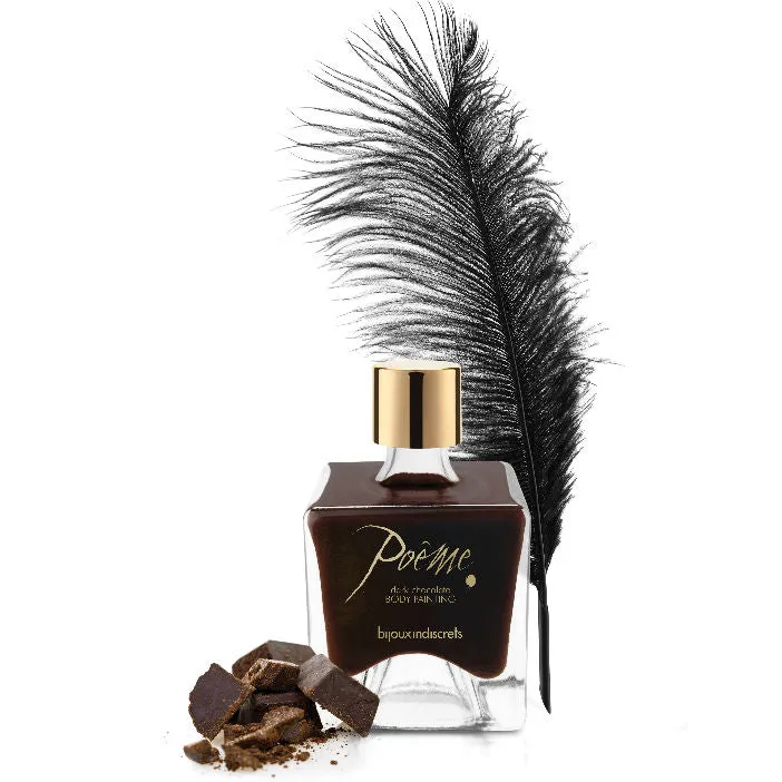 Peinture corporelle comestible Bijoux Indiscrets Poème Chocolat noir 50g Erotik Intime Séduction Accessoire Amour Sexe