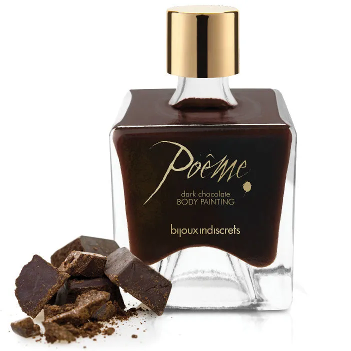 Peinture corporelle comestible Bijoux Indiscrets Poème Chocolat noir 50g Erotik Intime Séduction Accessoire Amour Sexe