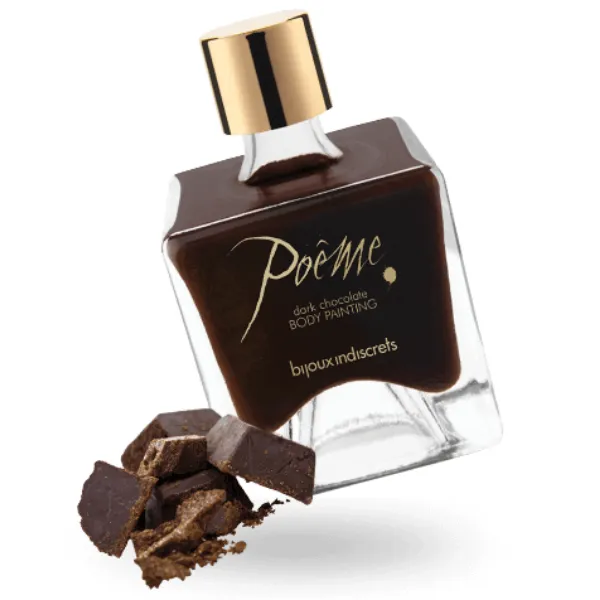 Peinture corporelle comestible Bijoux Indiscrets Poème Chocolat noir 50g Erotik Intime Séduction Accessoire Amour Sexe
