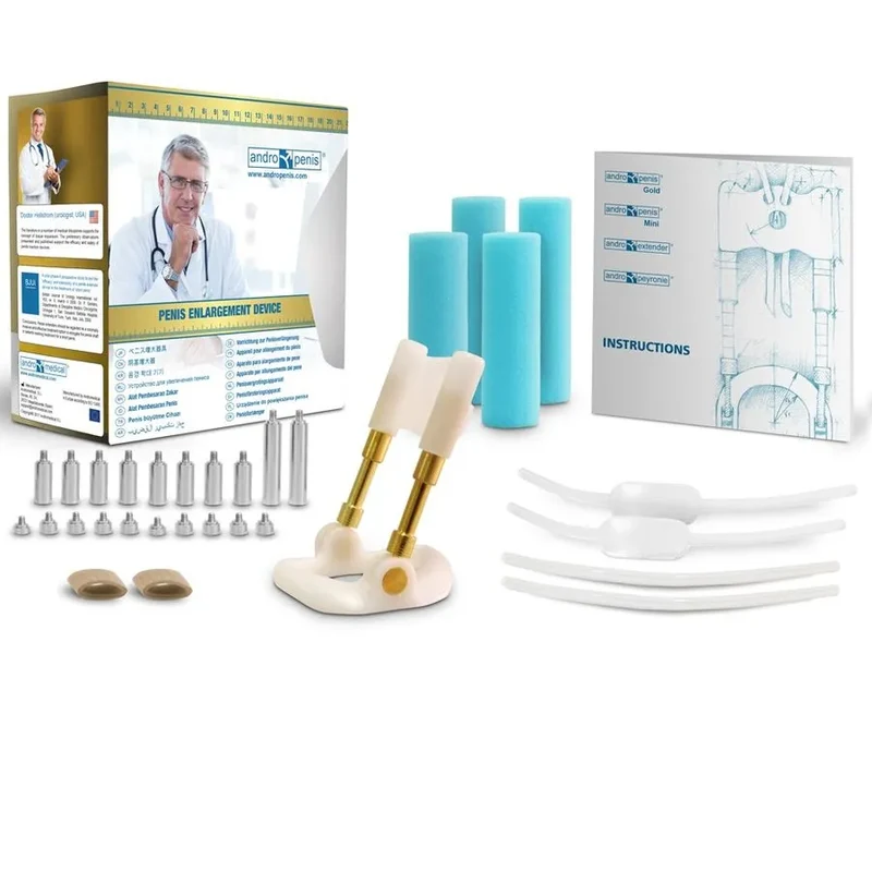 Extenseur pénien Andropenis Gold certifié CE traction non chirurgicale résultats prouvés confort portable discret 24 carats