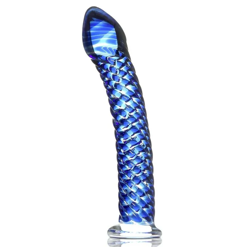 Masseur en verre soufflé pour adultes, sextoy design érotique, stimulation interne et externe, verre borosilicate hypoallergénique, jouet intime