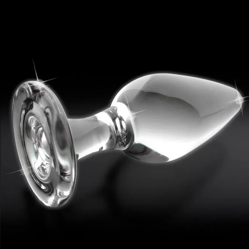 masseur verre soufflé modèleN26 hypoallergénique durable faitmain nonporeux lavable stérilisable réchauffable esthétique discret luxueux ergonomique polyvalent sensuel