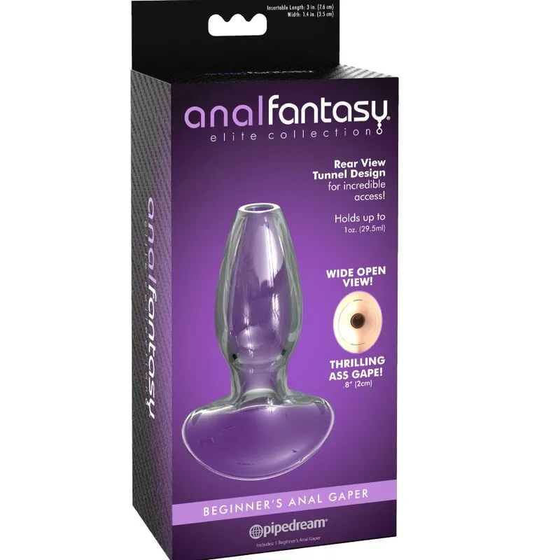 dilatateur anal cristal Elite verre lisse non poreux hygiénique stérilisable conique progressif base large plate sécurité maximale stimulation prostatique débutant