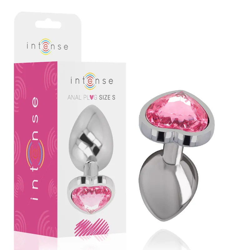 bouchon anal métal aluminium conique poli lisse bijou cœur rose petite débutants ergonomique hygiénique durable élégant brillant discret glamour intense