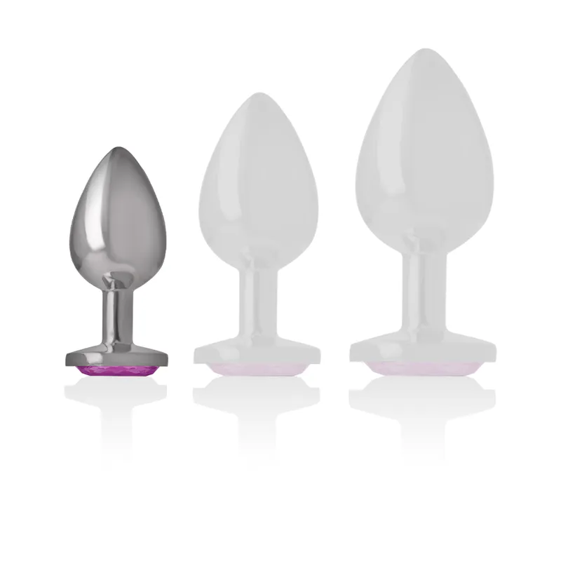 bouchon anal métal aluminium conique poli lisse bijou cœur rose petite débutants ergonomique hygiénique durable élégant brillant discret glamour intense