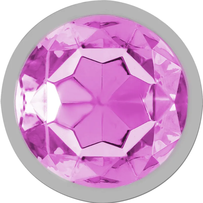 bouchon anal métal aluminium poli cristal rose petit conique base évasée sécurité débutants glamour discret emballage soigné nettoyage facile
