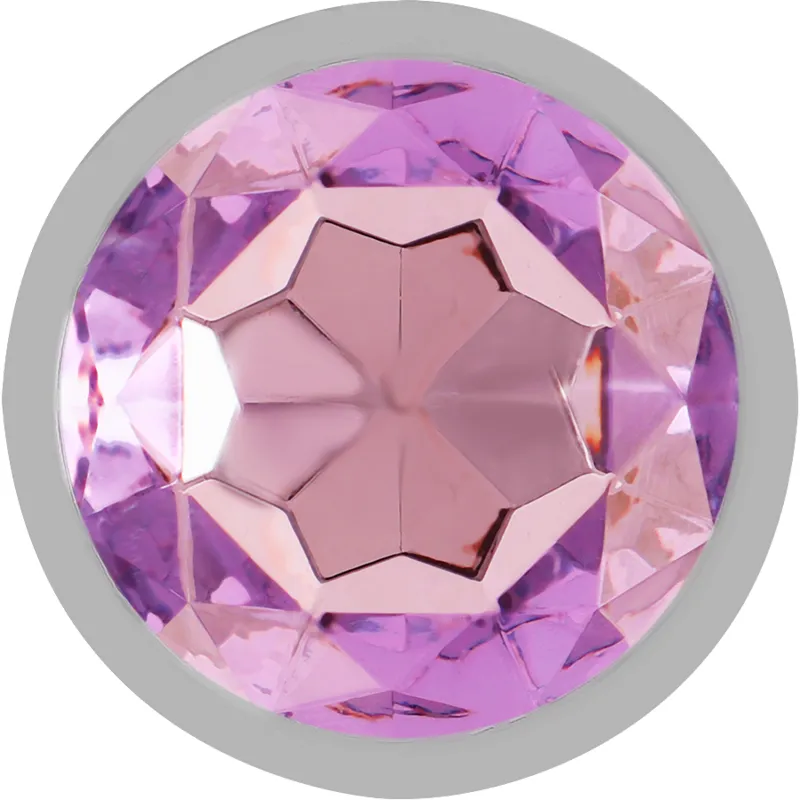 Plug anal en métal aluminium avec bijou violet cristal Intense Sexe sextoy plaisir anal design glamour