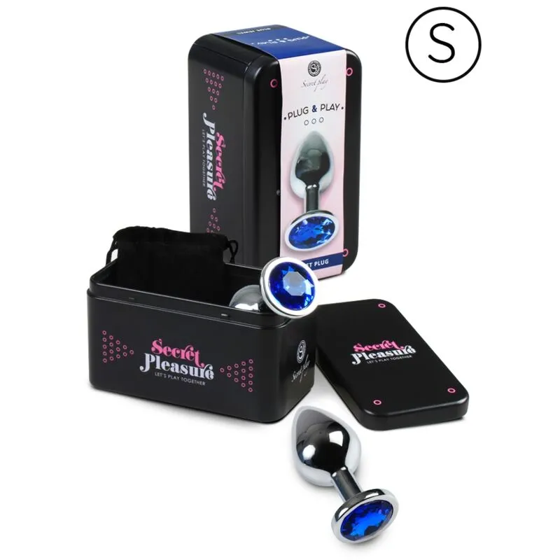 bouchon anal métal Secretplay bleu aluminium hypoallergénique sans nickel conique pointe effilée insertion facile texture douce thermosensible idéal débutants discret