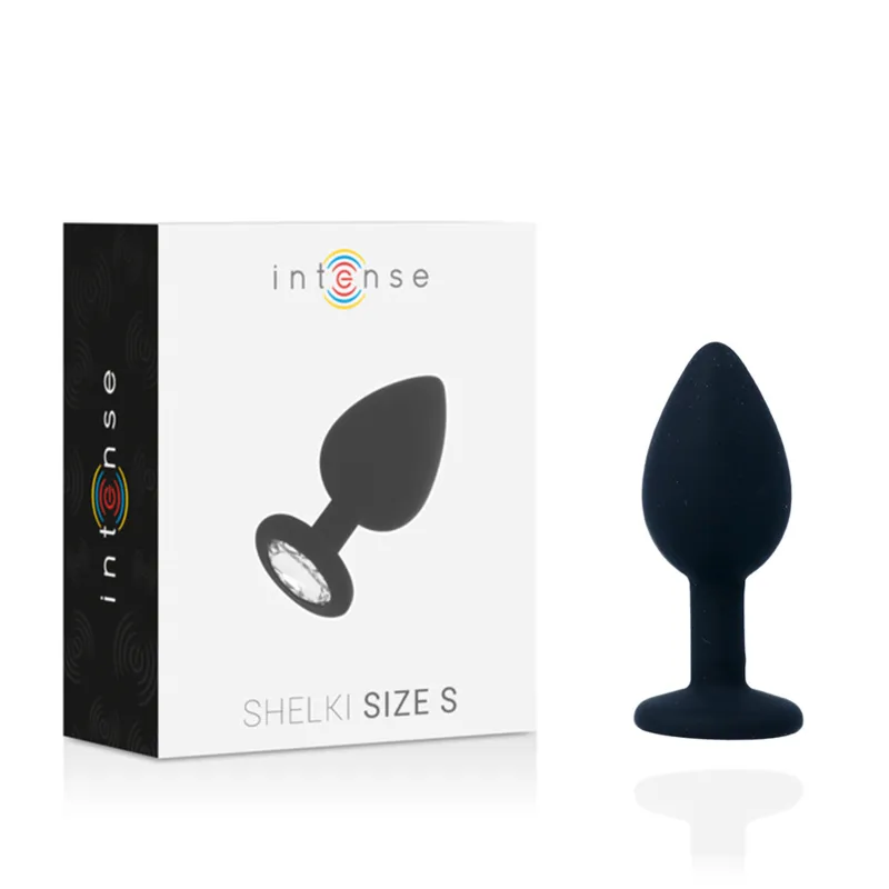bouchon anal silicone médical hypoallergénique doux soyeux noir mat conique base évasée diamant cristal transparent sécurité confort discret