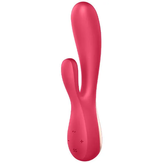 Stimulateur vibrant Satisfyer Mono Flex Rouge stimulation interne externe contrôle Bluetooth application personnalisable silicone médical femme couple sextoy