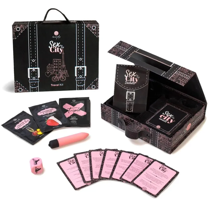 Kit de voyage sexy Secretplay Sexe Dans La Ville design urbain portatif discret cadeau idéal pour voyage romantique