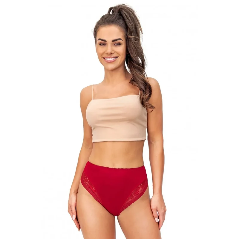 Culottes en viscose model 220740 Donna – Taille haute, dentelle, dos découpé – Lingerie féminine élégante et confortable
