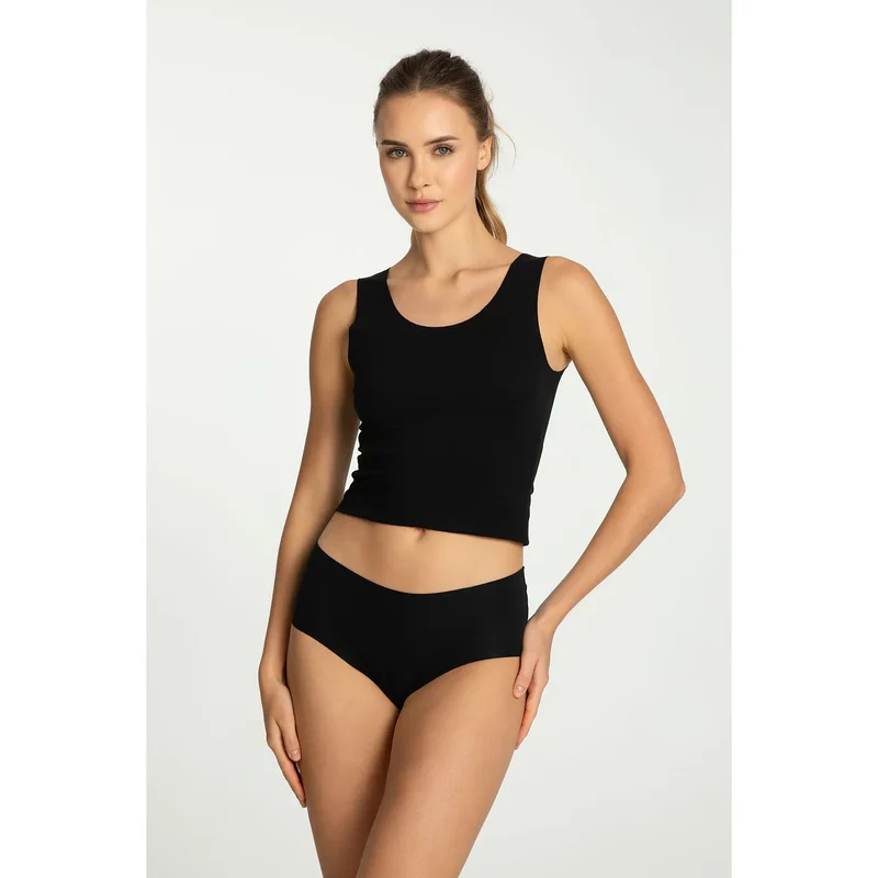 Culottes Julimex 220544 Taille Haute Tissu Lisse Doux au Toucher Confort Exceptionnel Ajustement Parfait Côtés Couverts Sculptant Hanches Invisible sous Vêtements