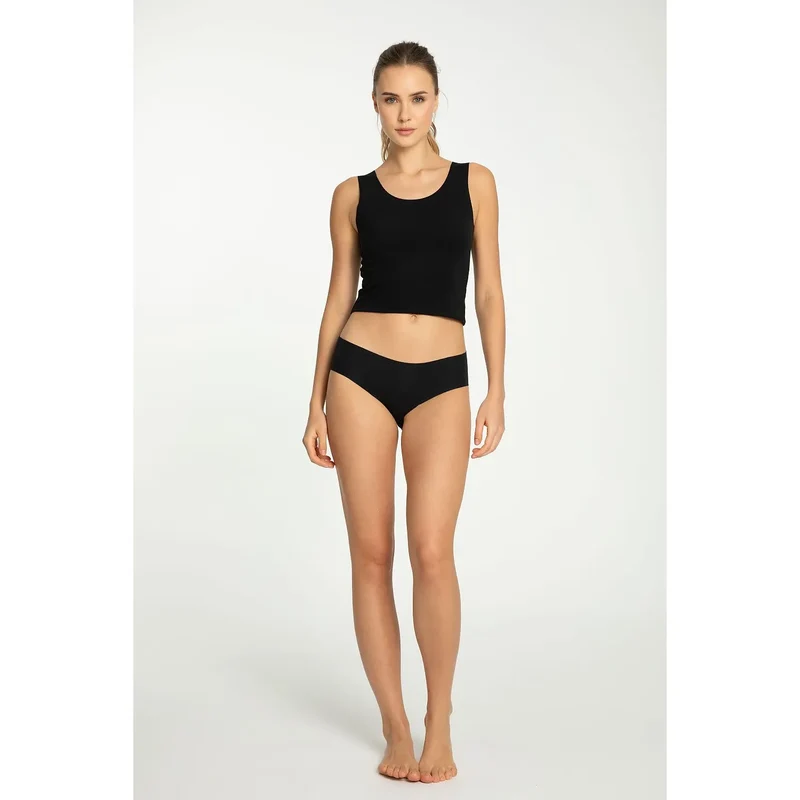 Ensemble lingerie Julimex Culottes Model 220541 Julimex noire sans coutures confort ajustement parfait soutien léger日常.usage