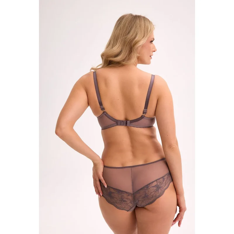 soutien gorge Gaia modèle semi rembourré mousse confortable maintien stable baleines inférieures bretelles réglables petits noeuds ruban plissé