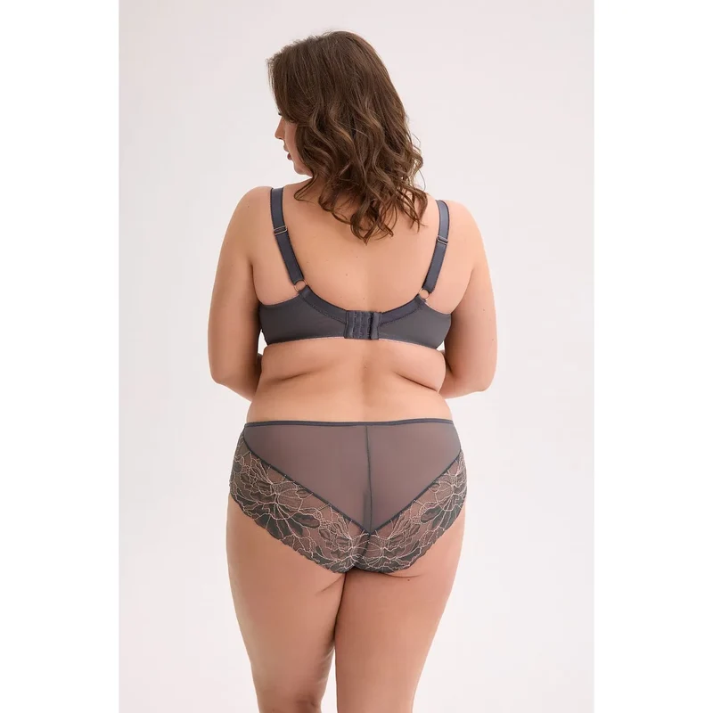 Soutiengorge Gaia demibonnets armatures ajustables maintien optimal confort maximal dentelle fleurie tulle satin doubluremousse bretelles réglables crochets arrière discret glamour